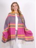 Striped Blanket Scarf W/ Tassels